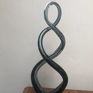 Gorgeous Smoky Grey Glass 15" Sculpture
